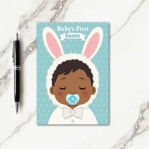 Polka Dot Easter Baby Card
