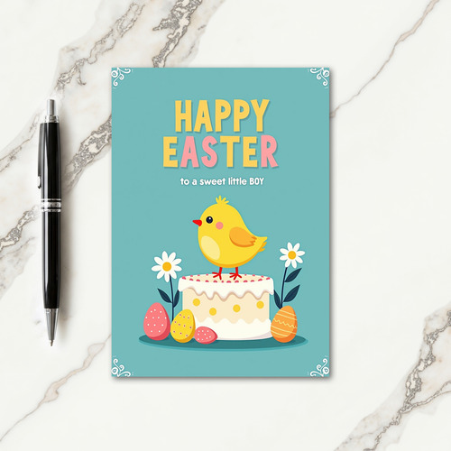Polka Dot Easter Boy Card