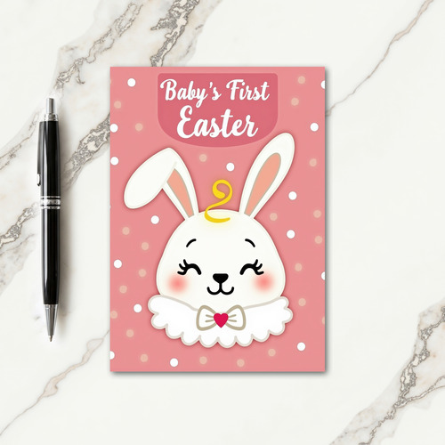 Polka Dot Easter Bunny Card