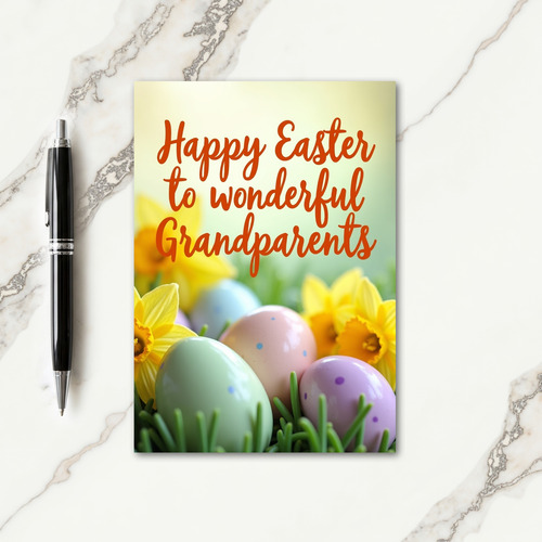 Polka Dot Easter Grandparents Card