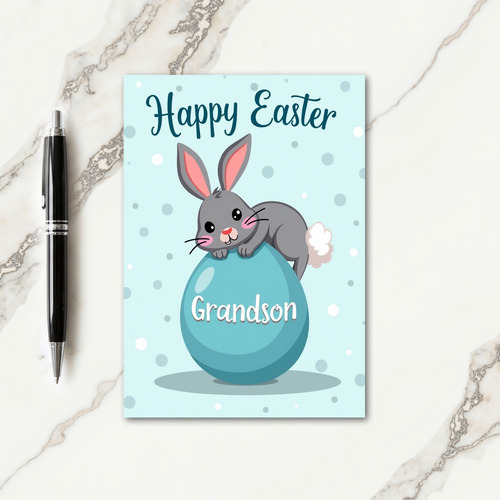 Polka Dot Easter Grandson Card