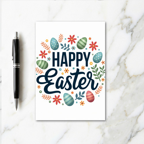 Polka Dot Easter Pattern Card