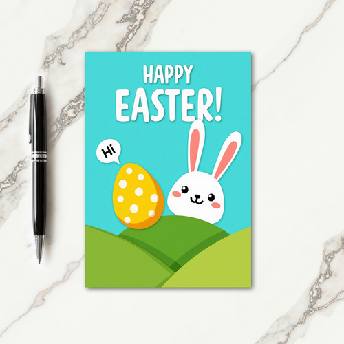 Polka Dot Easter Scene Card