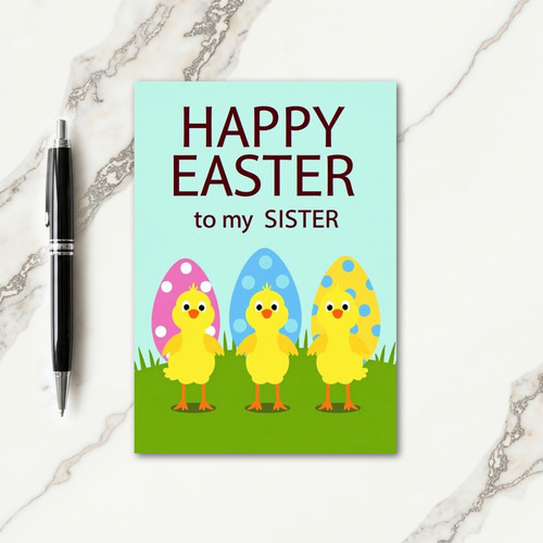 Polka Dot Easter Sister Card