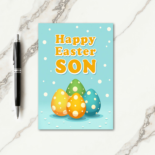 Polka Dot Easter Son Card