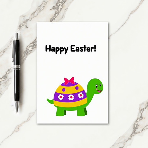 Polka Dot Easter Turtle Card