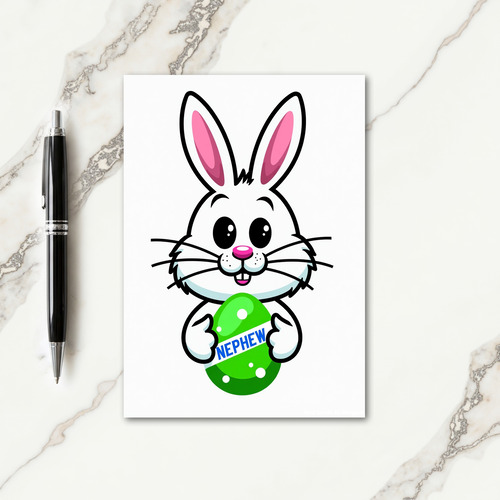 Polka Dot Egg Rabbit Friend Card