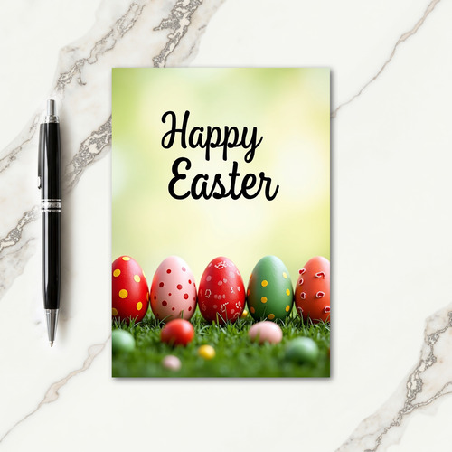 Polka Dot Eggs Easter Card