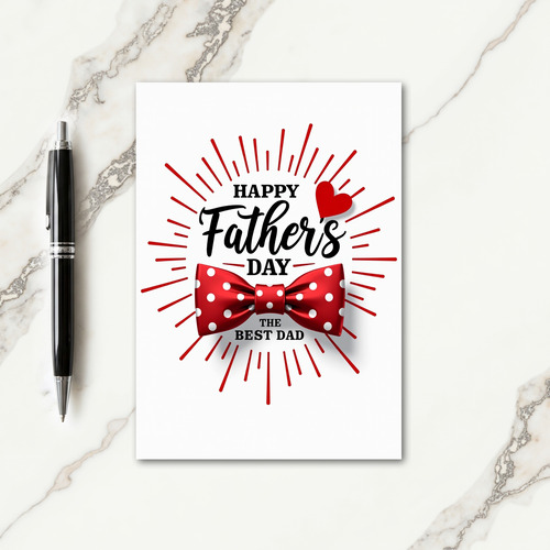 Polka Dot Fathers Day Bow Tie Card