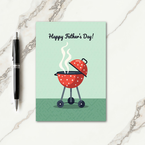 Polka Dot Fathers Day Grill Card