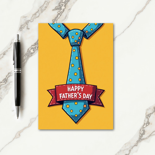 Polka Dot Fathers Day Tie Card
