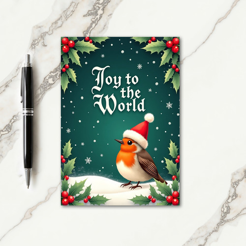 Polka Dot Festive Bird Card