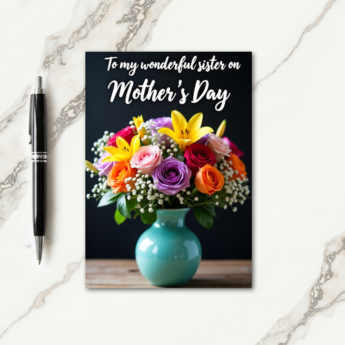 Polka Dot Floral Blessing Card