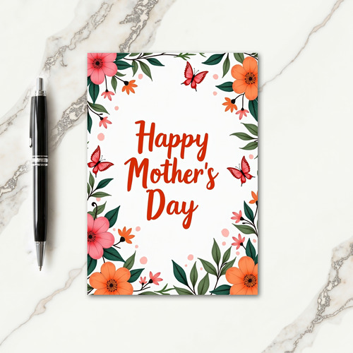 Polka Dot Floral Card