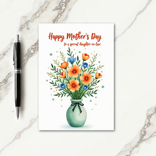 Polka Dot Floral Daughterinlaw Card