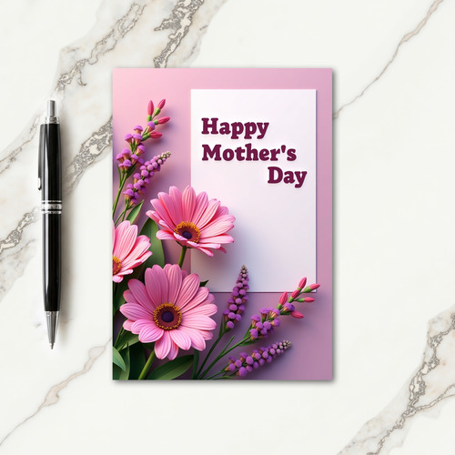 Polka Dot Floral Dedication Card
