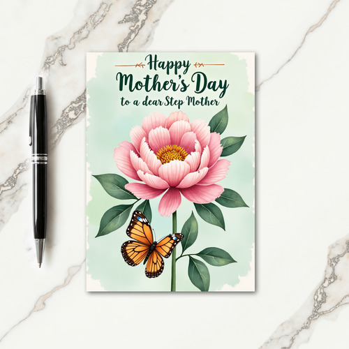 Polka Dot Floral Fancy Card