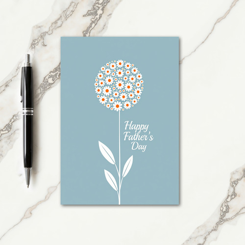 Polka Dot Floral Fathers Day Card