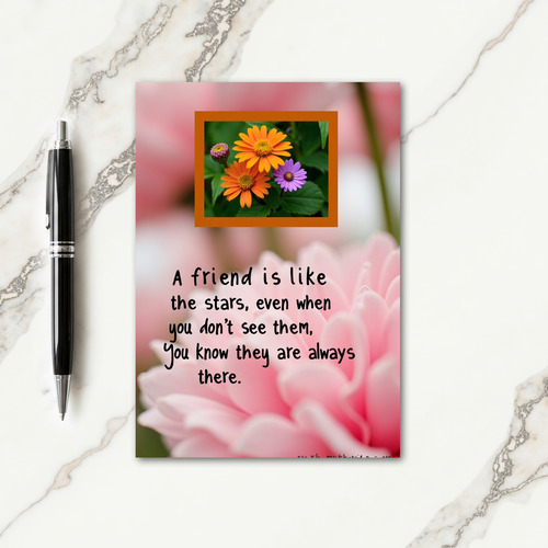 Polka Dot Floral Friendship Card