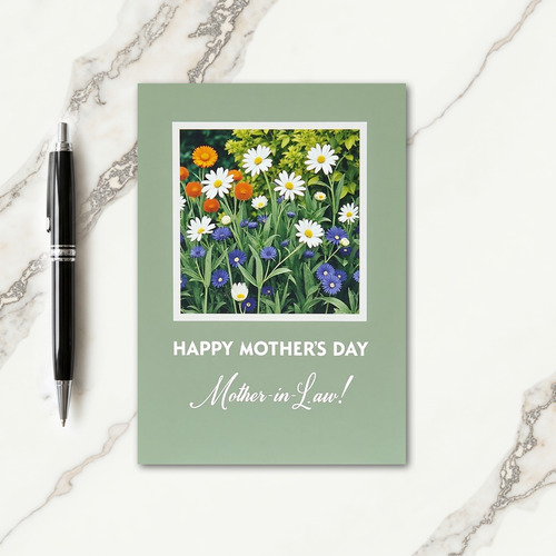 Polka Dot Floral Garden Card