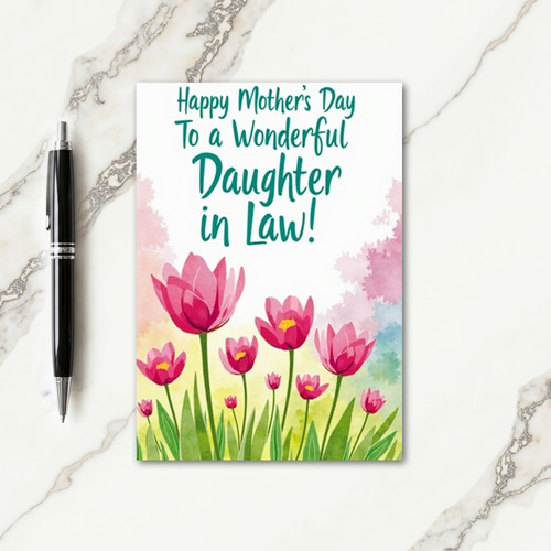 Polka Dot Floral Greetings Card