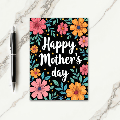 Polka Dot Floral Happy Card