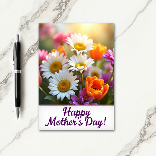 Polka Dot Floral Happy Day Card