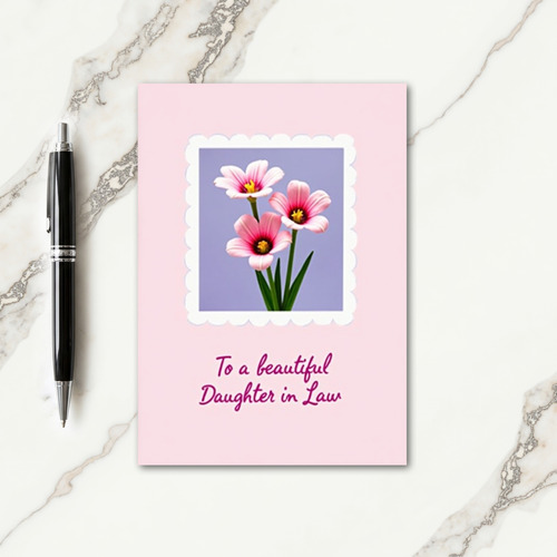 Polka Dot Floral Memento Card