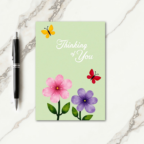 Polka Dot Floral Memory Card