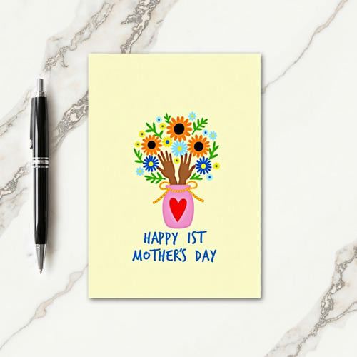 Polka Dot Floral Mothers Day Card