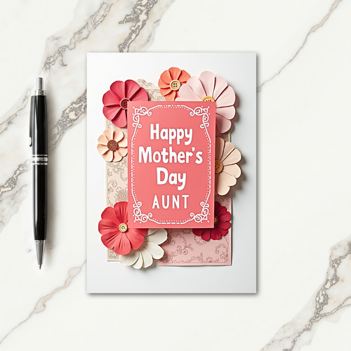 Polka Dot Floral Paper Card