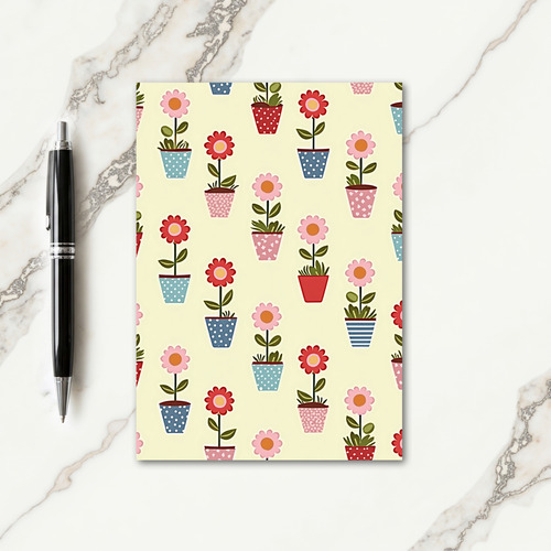 Polka Dot Floral Pattern Card