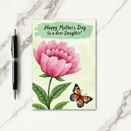 Polka Dot Floral Rose Bloom Card