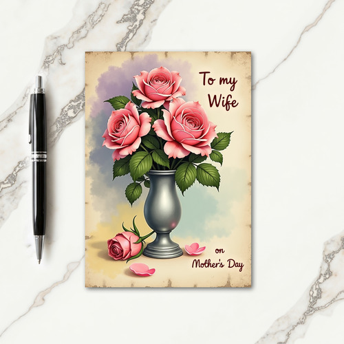 Polka Dot Floral Still Life Card