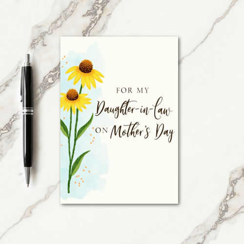 Polka Dot Floral Summer Card