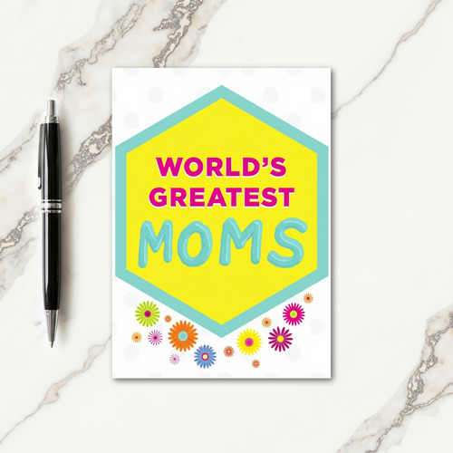 Polka Dot Floral Thanks Card