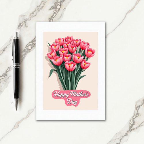 Polka Dot Flower Bouquet Card