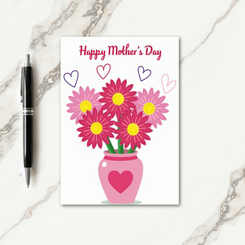 Polka Dot Flower Mom Card