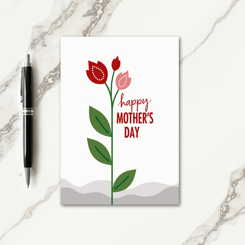 Polka Dot Flower Mothers Day Card