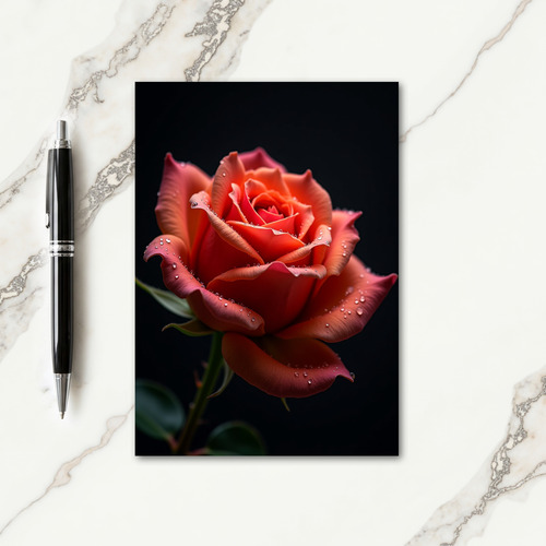 Polka Dot Flower Petals Card