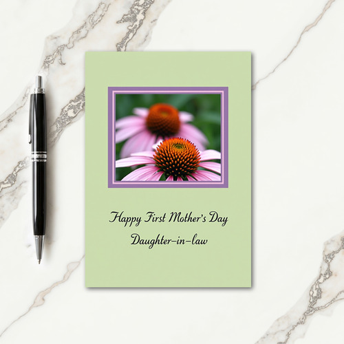 Polka Dot Flower Photo Card