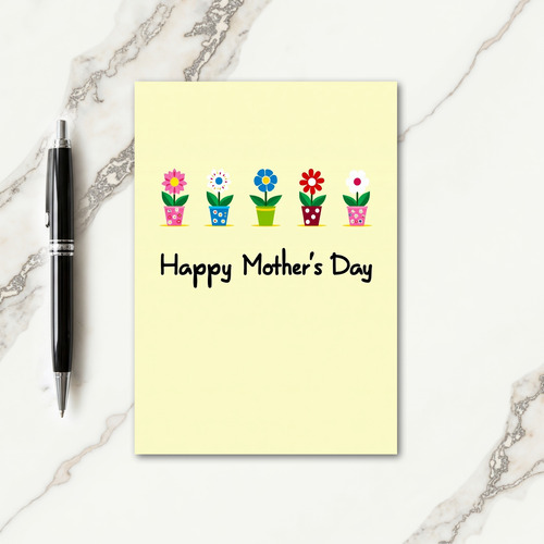 Polka Dot Flower Pot Card