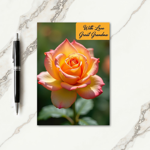 Polka Dot Flower With Love Grandma Card