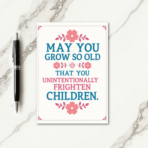 Polka Dot Frighten Children Card