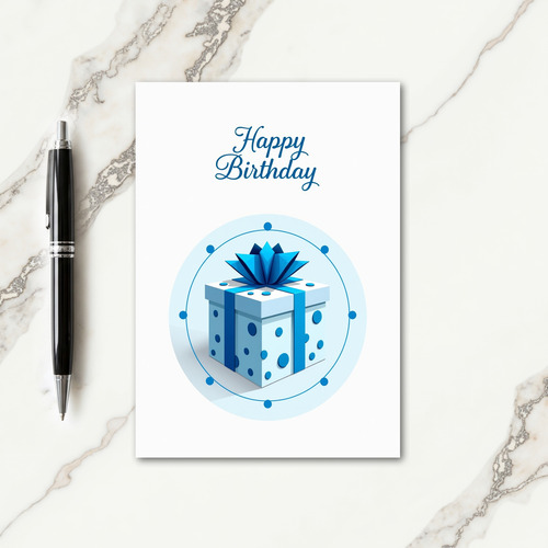 Polka Dot Gift Birthday Card