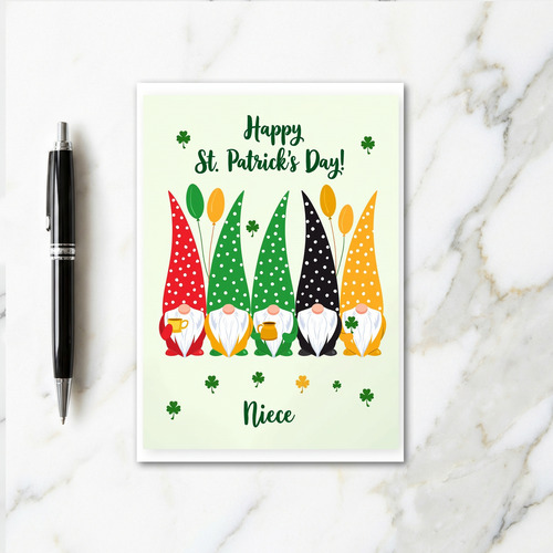 Polka Dot Gnome Niece Card