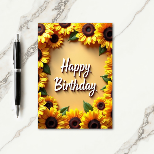 Polka Dot Golden Birthday Card