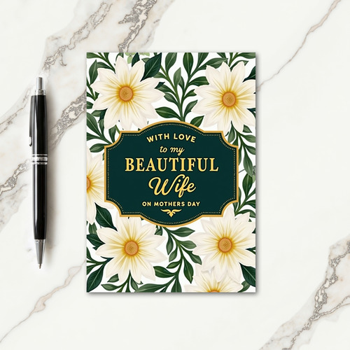 Polka Dot Golden Mothers Day Card