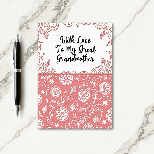 Polka Dot Great Grandmother Card