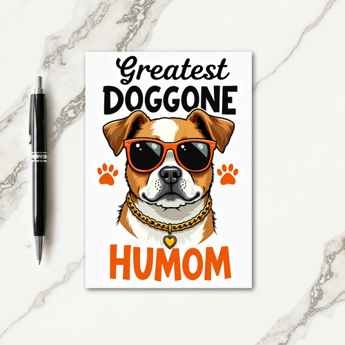 Polka Dot Greatest Dog Mom Card